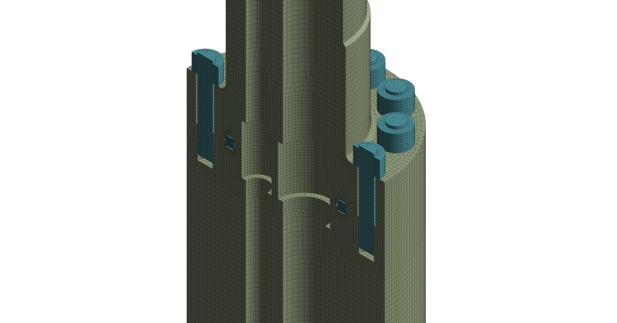 model created using ansys software